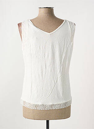 Top tissage jersey sans manche beige MERI & ESCA femme