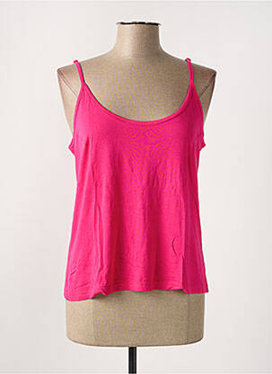 Top tissage jersey fines bretelles rose MERI & ESCA femme