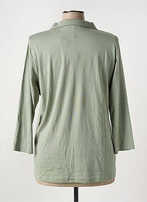 Polo manches 3/4 manches 3/4 vert I.ODENA femme