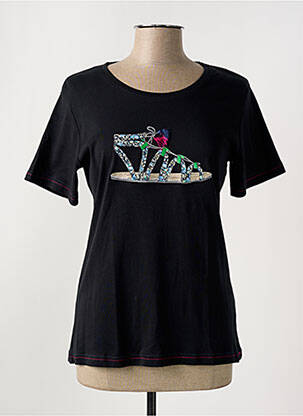 Tee-Shirt Coton Noir Logo Brodé - Boutique Jean Gaillard