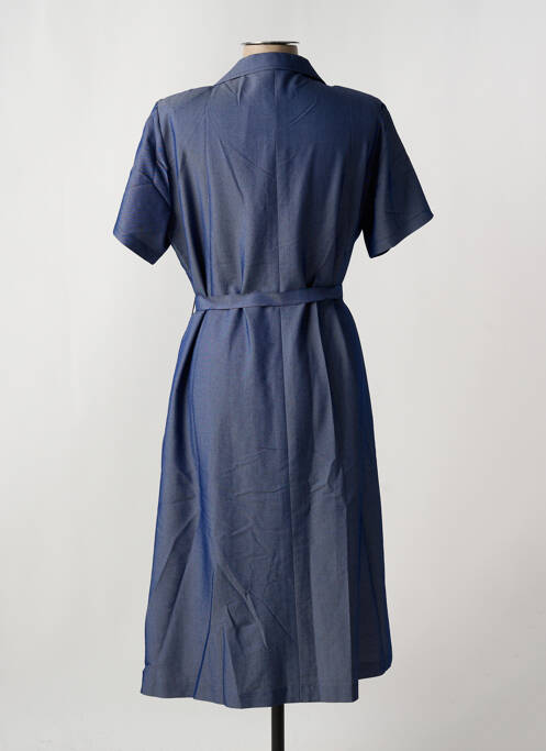 Robe mi-longue manches courtes manches courtes bleu GRIFFON femme