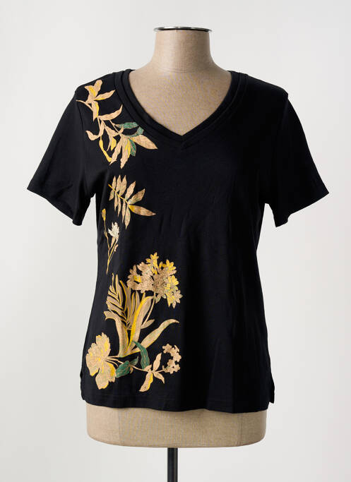 T-shirt col v manches courtes noir MERI & ESCA femme