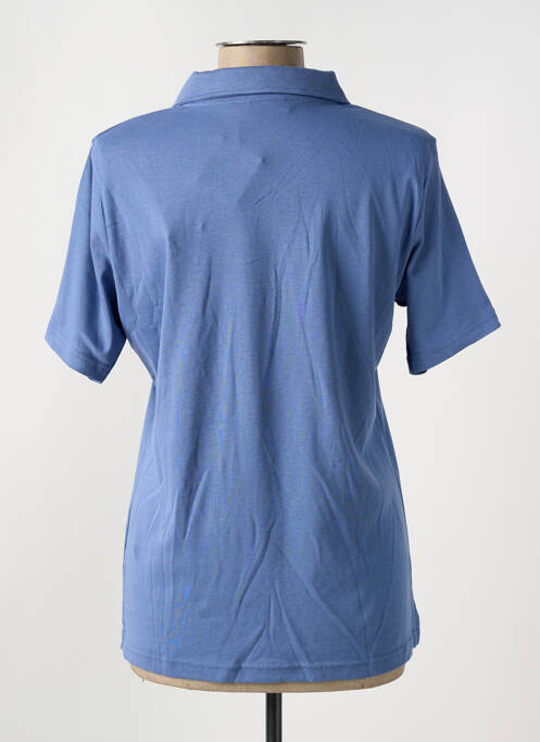 Polo stretch manches courtes bleu GRIFFON femme