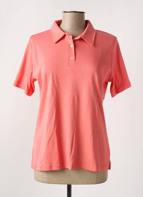 Polo stretch manches courtes orange GRIFFON femme