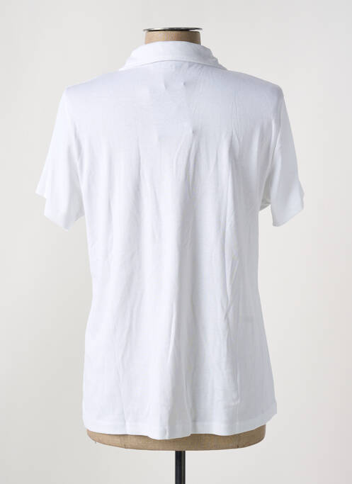 Polo broderie manches courtes blanc I.ODENA femme