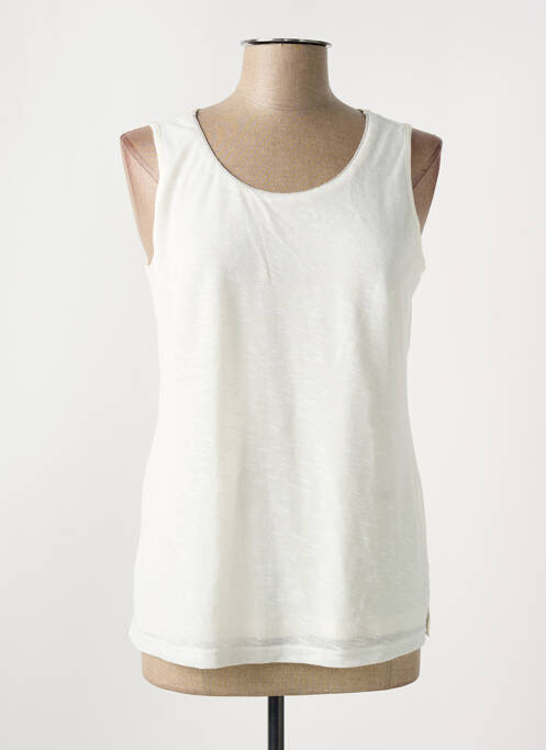 Débardeur stretch sans manche beige MERI & ESCA femme