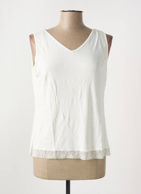 Top tissage jersey sans manche beige MERI & ESCA femme
