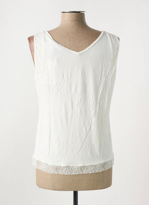 Top tissage jersey sans manche beige MERI & ESCA femme