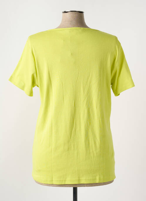 T-shirt col v manches courtes vert I.ODENA femme