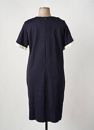 Robe mi-longue manches courtes manches courtes bleu GUY DUBOUIS femme