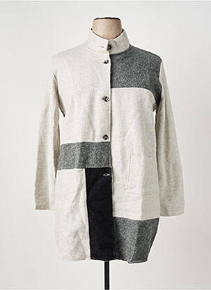 Gilet manches longues col rond gris I.ODENA femme
