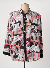 Chemisier tissage crêpe manches longues noir GUY DUBOUIS femme
