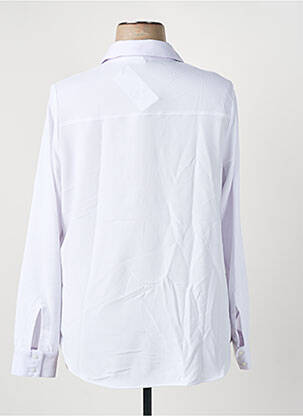 Chemisier coupe droite manches longues blanc GUY DUBOUIS femme