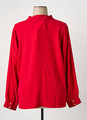Chemisier coupe droite manches longues rouge GRIFFON femme
