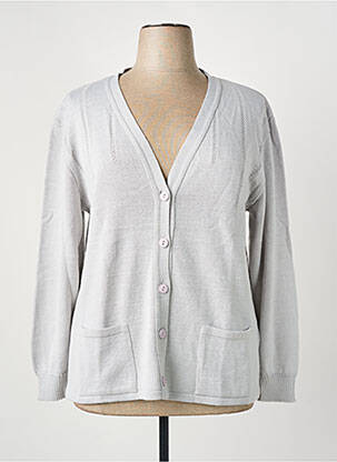 Gilet manches longues coupe cintrée gris GRIFFON femme