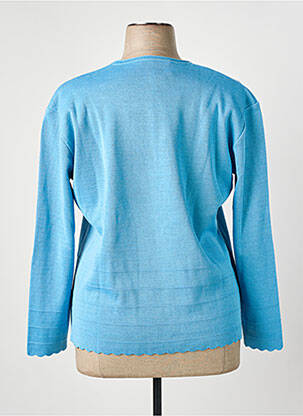 Pull coupe droite manches longues bleu GRIFFON femme