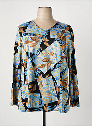 T-shirt manches longues manches longues bleu GUY DUBOUIS femme