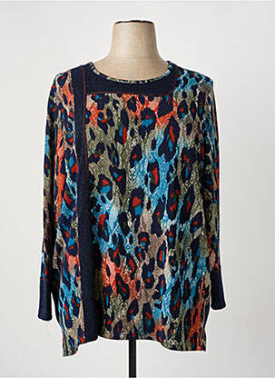 T-shirt manches longues manches longues bleu GUY DUBOUIS femme