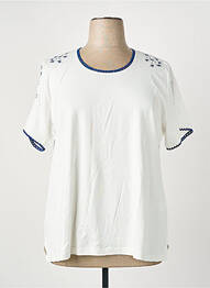T-shirt coupe droite manches courtes blanc GUY DUBOUIS femme