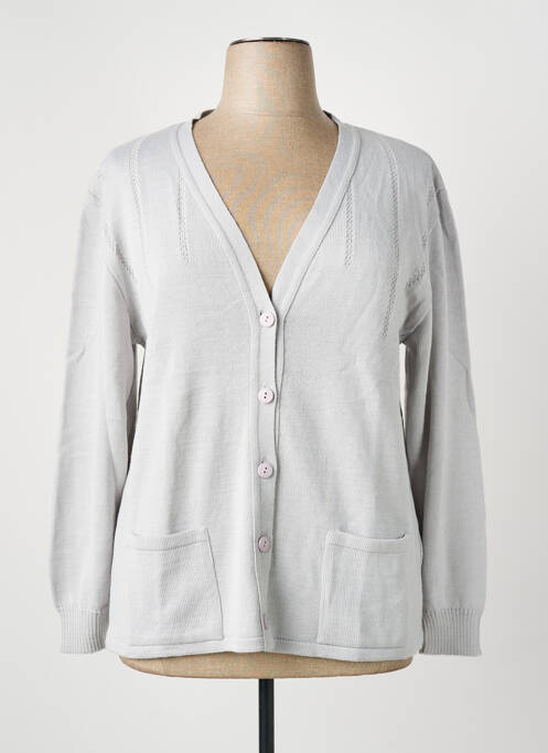 Gilet manches longues coupe cintrée gris GRIFFON femme