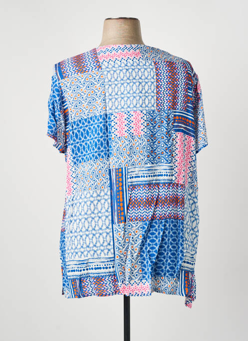 Top imprimé fantaisie manches courtes bleu GUY DUBOUIS femme