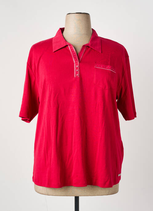 Polo manches courtes manches courtes rose GRIFFON femme