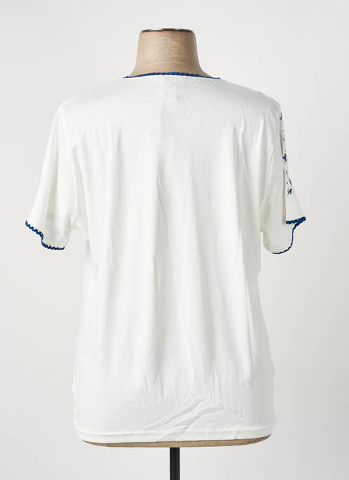 T-shirt coupe droite manches courtes blanc GUY DUBOUIS femme