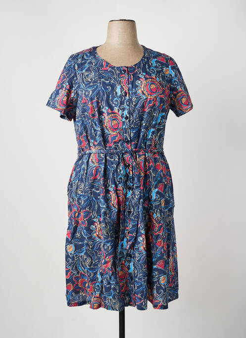 Robe mi-longue bleu GUY DUBOUIS femme