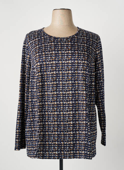 T-shirt imprimé fantaisie manches longues bleu GUY DUBOUIS femme