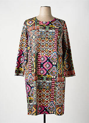 Robe mi-longue manches 3/4 manches 3/4 noir GUY DUBOUIS femme