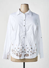 Chemisier imprimé fleurs manches longues blanc MERI & ESCA femme