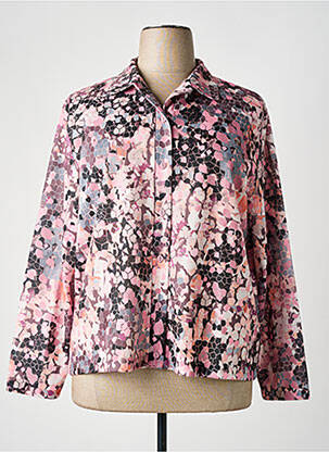 Chemisier imprimé fantaisie manches longues rose GRIFFON femme