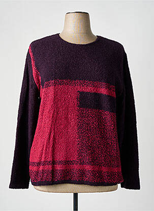 Pull stretch manches longues violet GRIFFON femme
