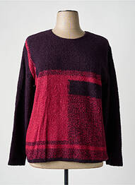 Pull stretch manches longues violet GRIFFON femme