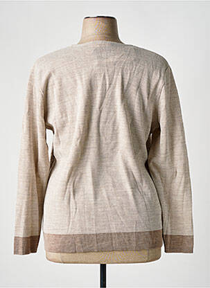 Pull coupe cintrée manches longues beige GRIFFON femme