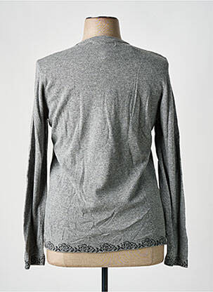 Pull coupe cintrée manches longues gris QUATRE VINGT JOURS femme