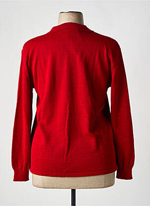 Pull coupe cintrée manches longues rouge GRIFFON femme