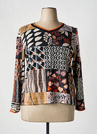 Pull coupe cintrée manches longues orange GUY DUBOUIS femme