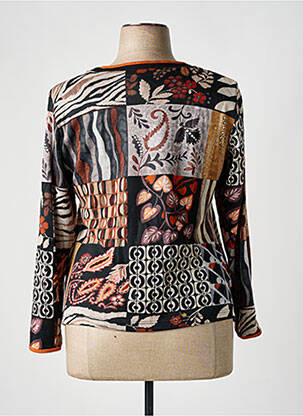 Pull coupe cintrée manches longues orange GUY DUBOUIS femme