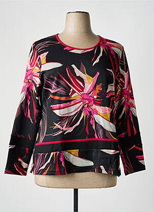 Pull coupe cintrée manches longues noir GUY DUBOUIS femme