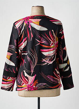 Pull coupe cintrée manches longues noir GUY DUBOUIS femme