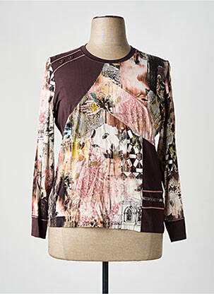 T-shirt manches longues manches longues marron GUY DUBOUIS femme