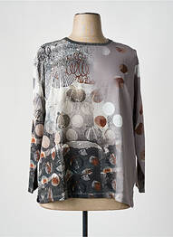 Pull coupe cintrée manches longues gris GUY DUBOUIS femme