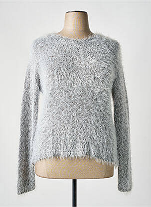 Pull tissage chiné manches longues gris GUY DUBOUIS femme