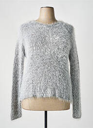 Pull tissage chiné manches longues gris GUY DUBOUIS femme