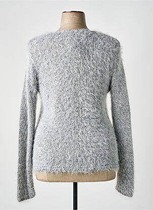 Pull tissage chiné manches longues gris GUY DUBOUIS femme