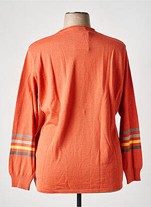 Pull coupe cintrée manches longues orange I.ODENA femme