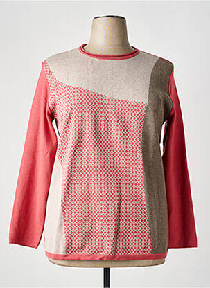 Pull coupe cintrée manches longues rose I.ODENA femme