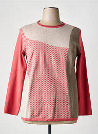 Pull coupe cintrée manches longues rose I.ODENA femme