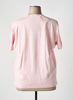 Pull coupe cintrée manches courtes rose I.ODENA femme